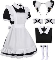 Set Damen Maid Dienstmädchen Cosplay Kostüm +Accessoires M