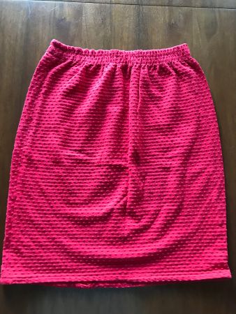 Roter Sommerrock strukturiert | Bund 29 cm