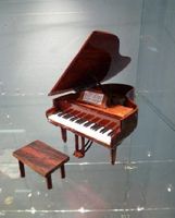 Modell Piano, Braun, Holz, HandWerk! (B.12cmxT.17cmxH.15cm)