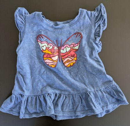 Rüschentop mit Schmetterling von baby GAP, Gr. 18 - 24 Mte