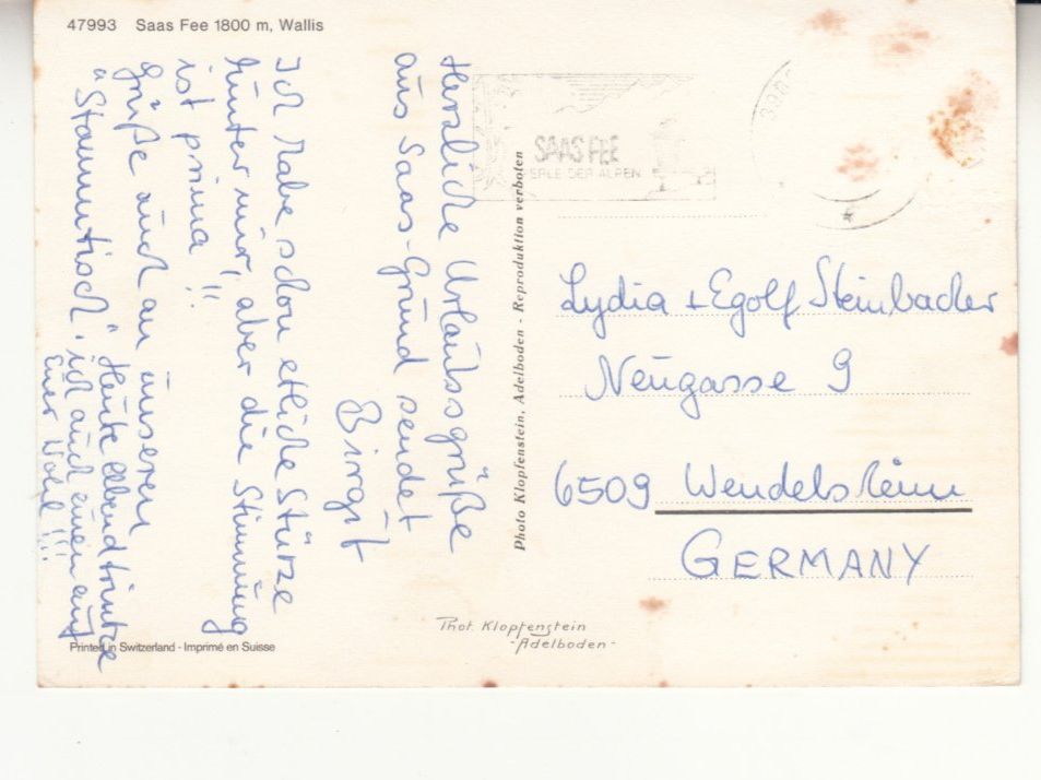 Cartes postales: Saas Fee ca. 1970 – D'occasion à Bürglen TG par StampGraf 1