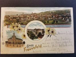 Litho   Frauenfeld  Thurgau  Mehrbildkarte  1900
