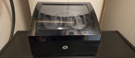 Uhrenbeweger für 4 Automatikuhren Carbon Optik + Uhrenbox