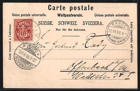 Cartes postales: Litho Basel, Marktplatz mit Rathaus, M – D'occasion à Berlin par bartko-reher 1