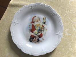 Hutschenreuther Weihnachtsteller mit Samichlaus-Motiv