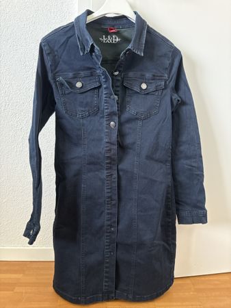 Robe en jean L&D taille S bleu foncé , tissu élastique 