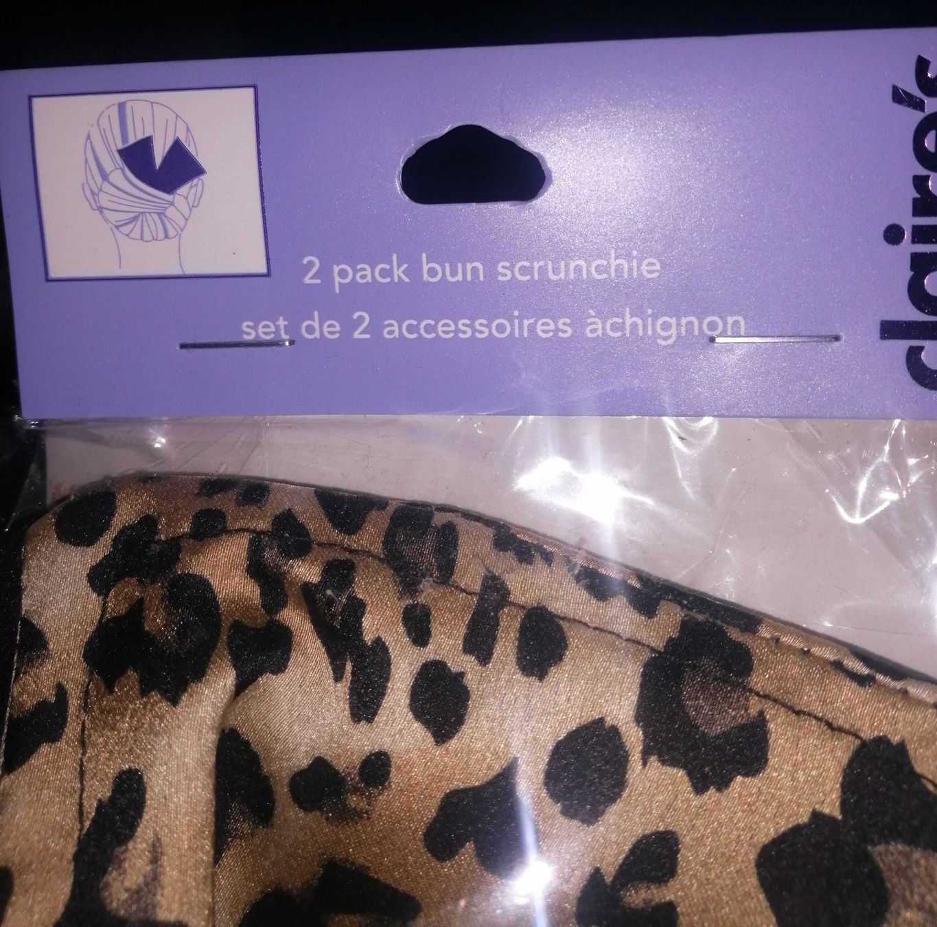 Accessori per capelli: Haaraccessoires (bun scrunchie), 2er Pack, Leo Print, Neu – Nuovo e nell'imballaggio originale da Schaffhausen venduto da Domifran 2