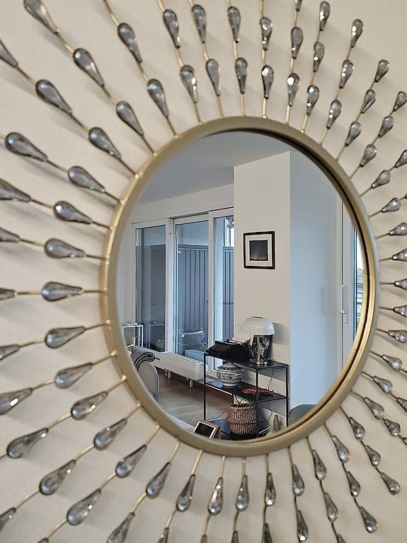 Specchi: Miroir rond doré et verre – Usato da Lausanne venduto da rejane6 1