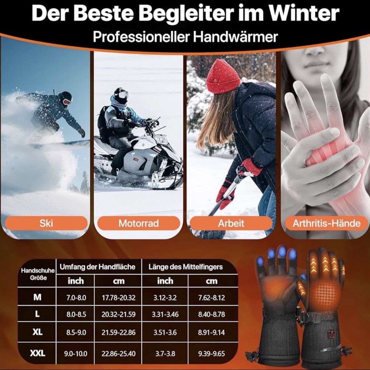 Handschuhe & Handstulpen: Beheizte Winterhandschuhe wasserdicht Touchscreen – Neu und originalverpackt aus Suhr von SchnapperCH 5
