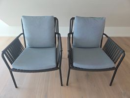 2 x Kettal Net Club Armlehnenstühle Outdoor