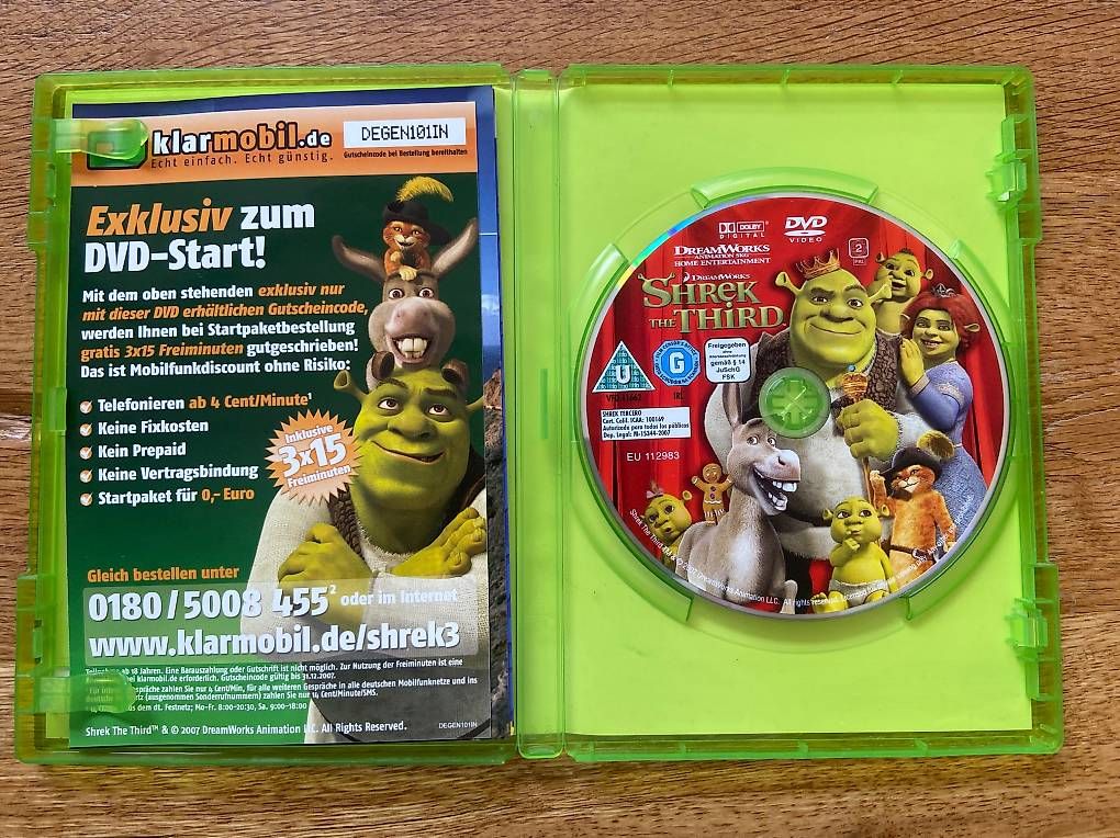 Tutti i DVDs: Shrek der Dritte – Usato da Zürich venduto da Sybille90 2