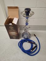 Shisha, Wasserpfeife, blau, inkl. Schlauch, topp erhalten...