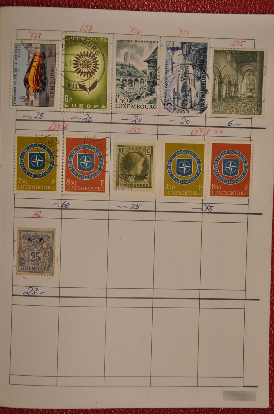 Alle Briefmarken: Luxemburg Rundsendeheft schöne Werte – Gebraucht aus Wolfhalden von Zinauktion 3