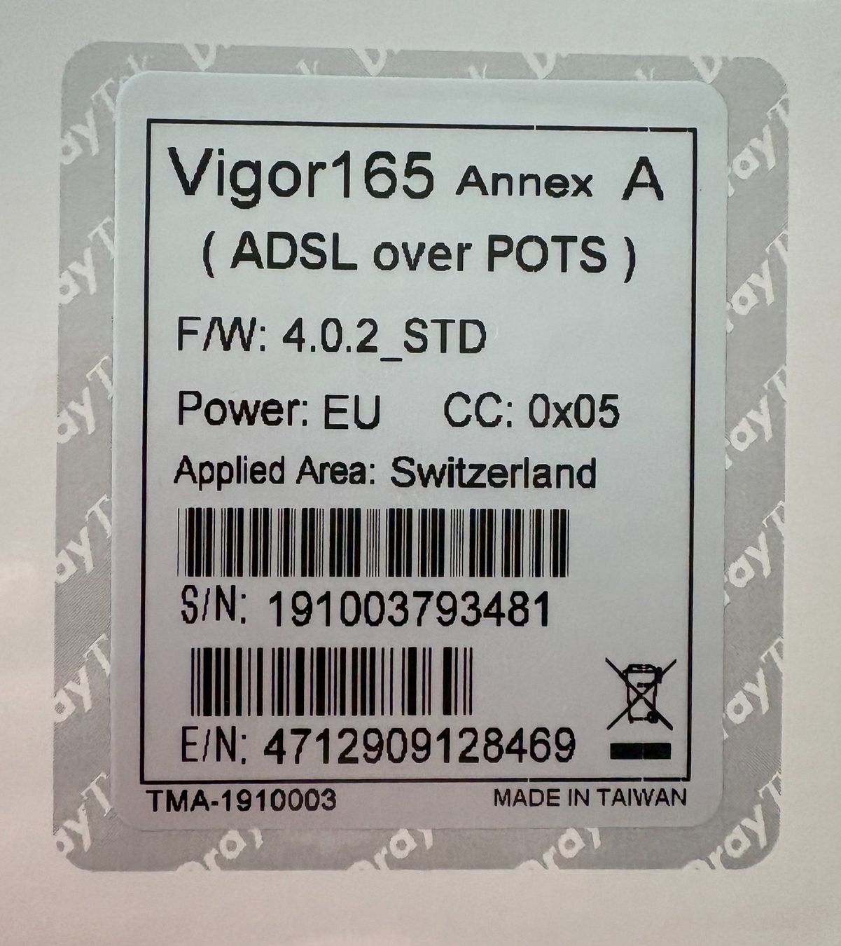 Draytek Modem & Router: DrayTek Vigor 165 Modem ADSL Annex A – Usato da Aarau venduto da louener1 3