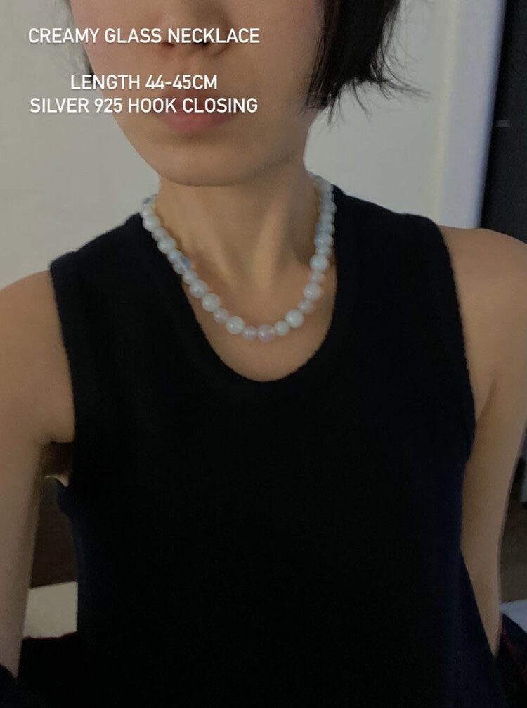 Colliers: pkby Creamy Glass Necklace – Neuf (Voir description) à Frauenfeld par Classiclover
