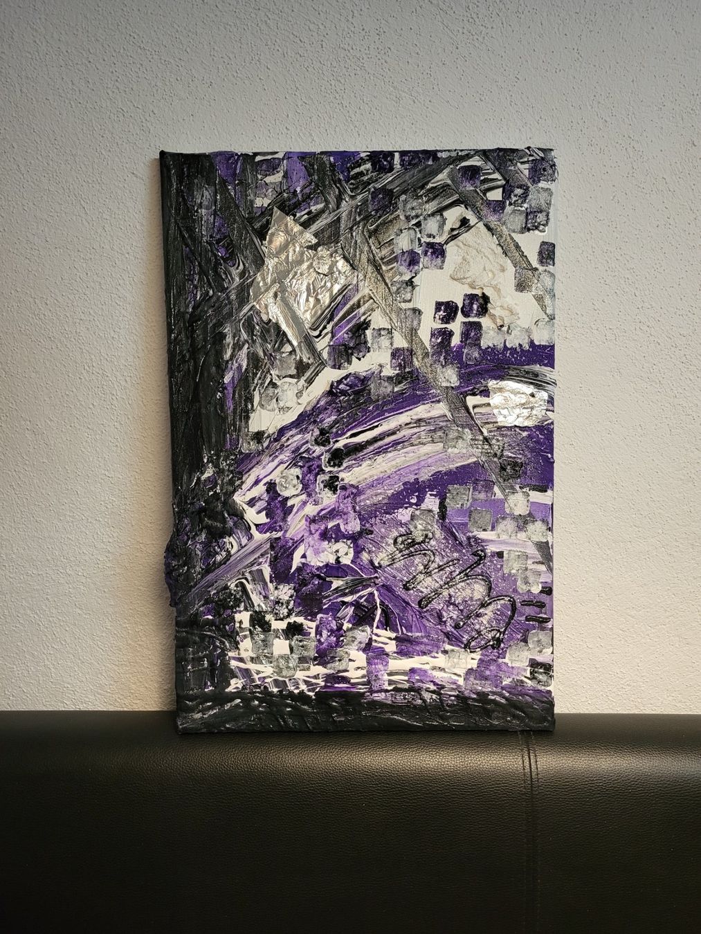 Posters & Illustrations: Bilder Trilogie schwarz-violett-weiss – D'occasion à Einsiedeln par Lunajune1 1
