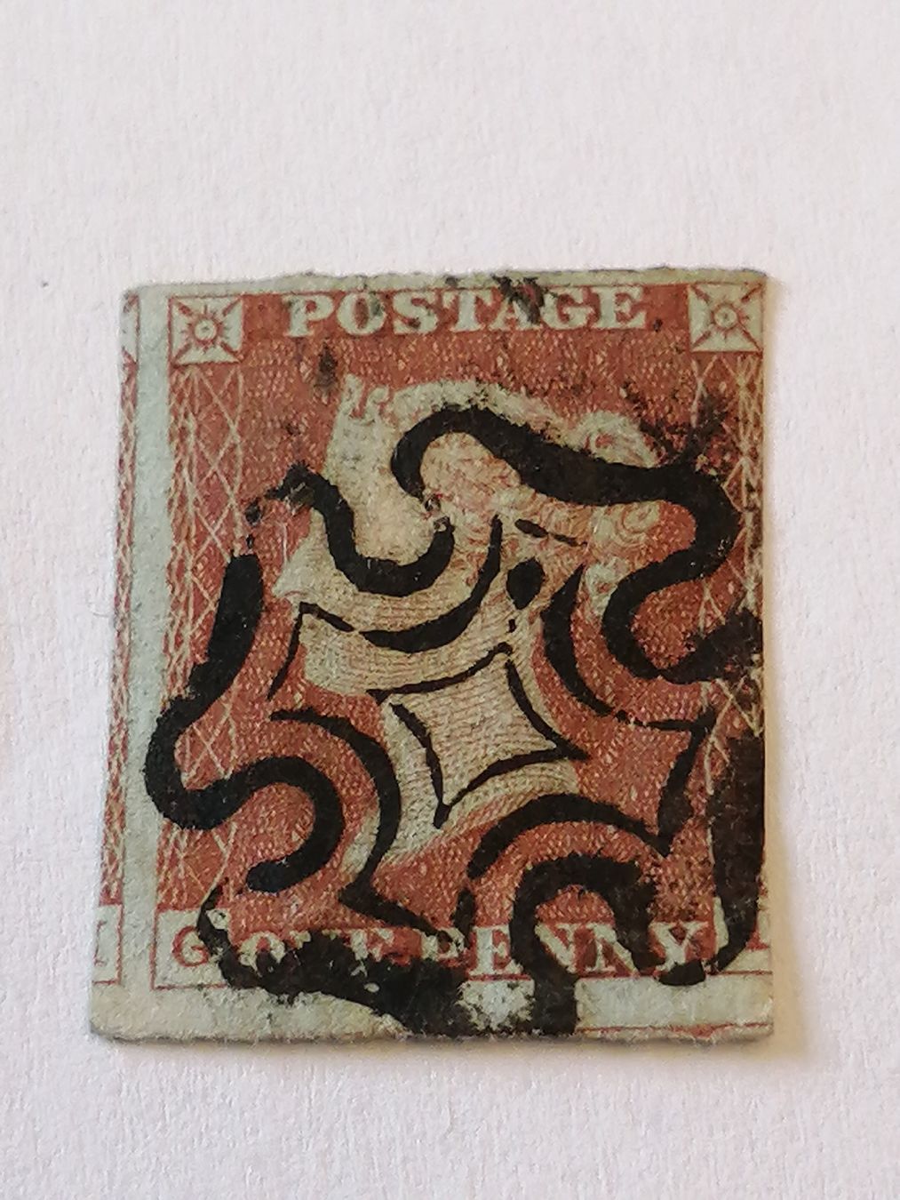 Alle Briefmarken: One Penny Red 1841, Platte 36 – Gebraucht aus Happerswil von tschergi