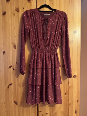 Vestito Mint & Berry stampa floreale bordeaux taglia S