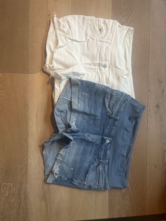 Sommer-Set: Umstands-Shorts, Denim & Weiss, Grösse 38, H&M