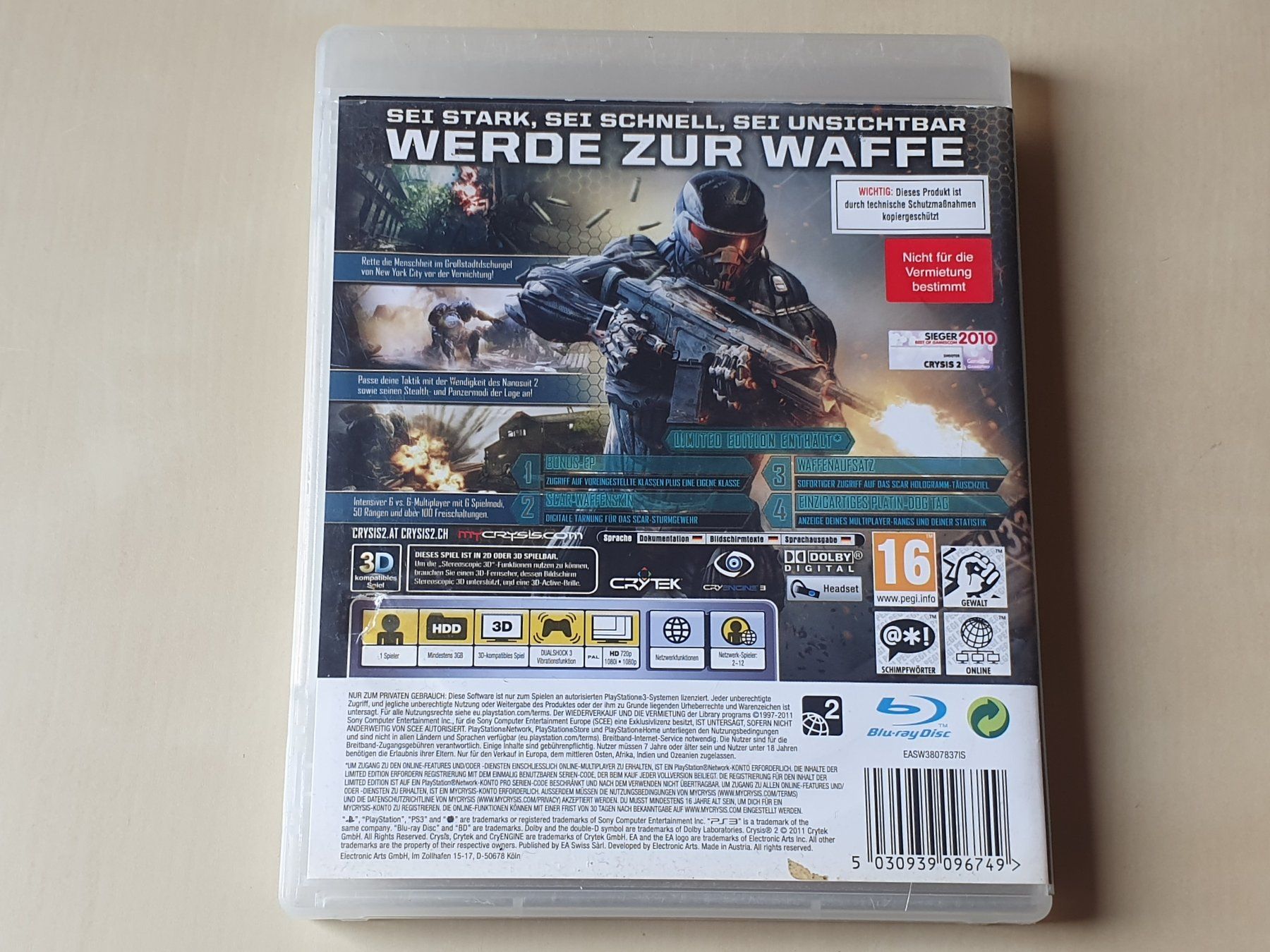 Sony Giochi: Crysis 2 – Usato da Stansstad venduto da collectorsshop 1