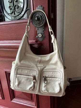 Hogan Ledertasche Cremeweiss H-Bag gross Sommer Edition T...