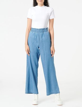 Only Culotte Sommerhose Hose wide leg Lyocell Baumwolle XS