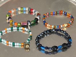 Bracelets fantaisie en perles de verre