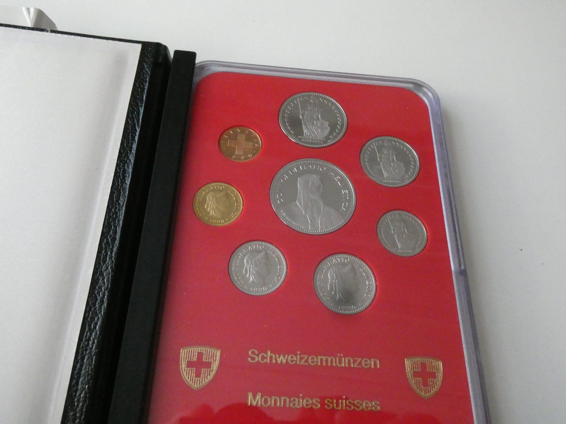 Alle Münzen: Schweiz 1990, Münzsatz Polierte Platte – Neu (gemäss Beschreibung) aus Hinterforst von Rohusri 1