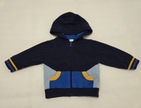 Gilet à capuche bleu, Marèse, taille 9 mois