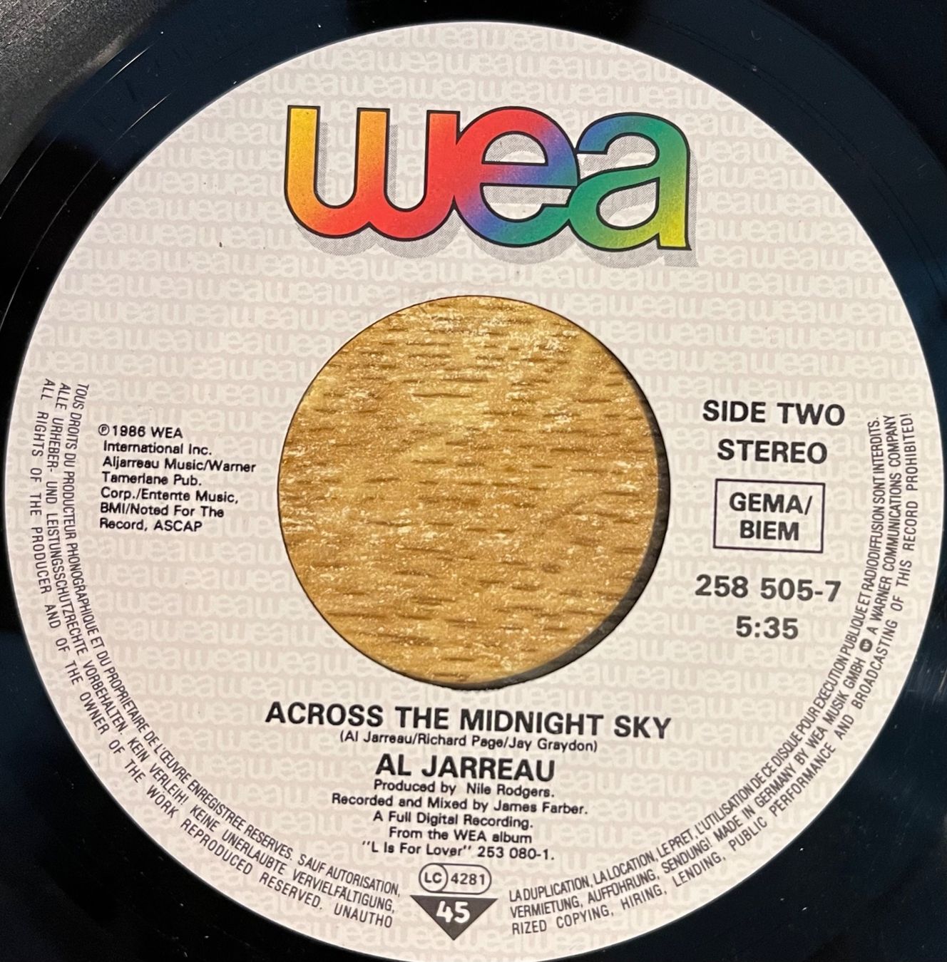 Dischi in vinile: AL JARREAU - REAL TIGHT – Usato da Bussigny venduto da vinyl-pas-cher 3