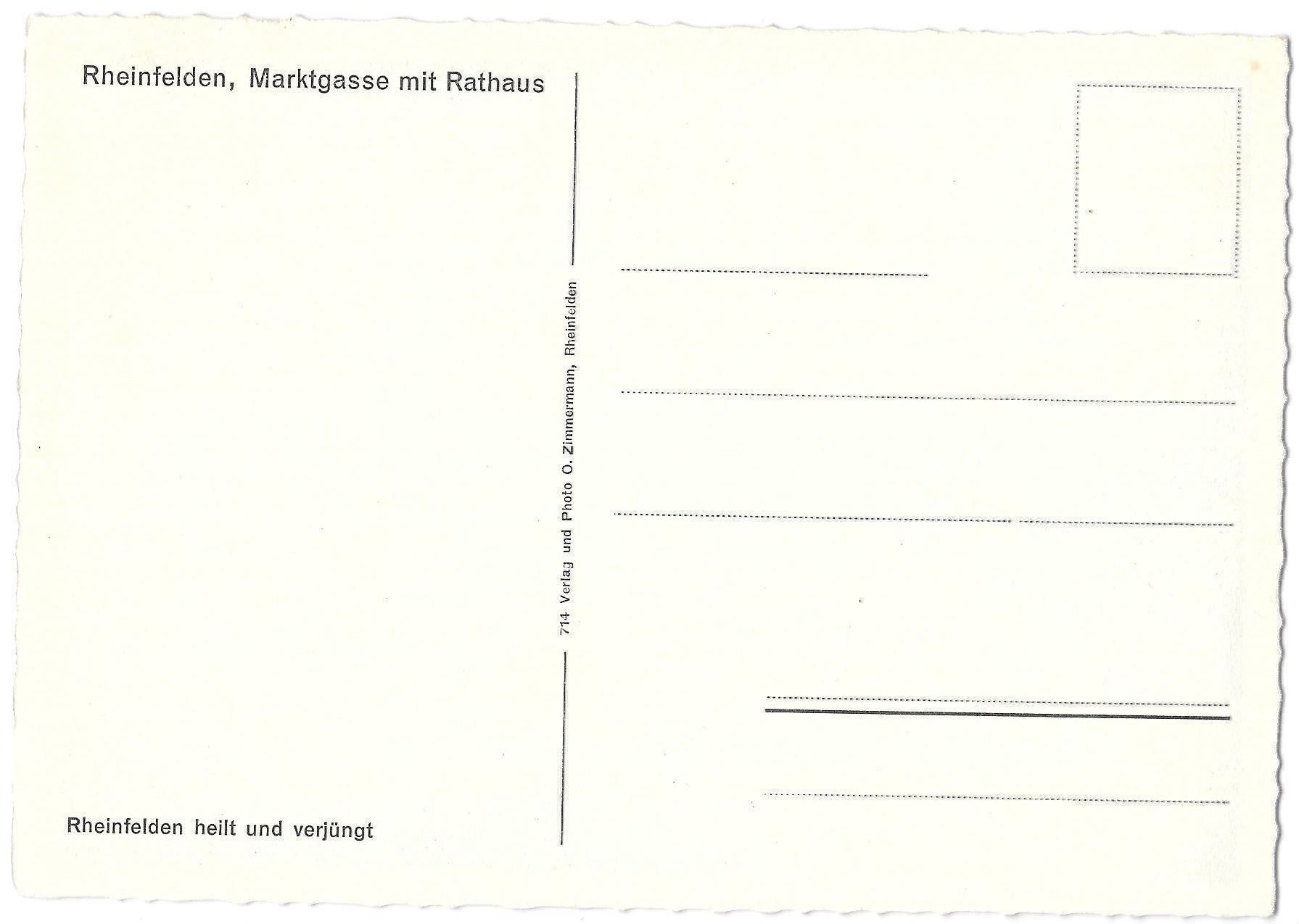 Cartoline postali: Rheinfelden Marktgasse mit Hotel Krone – Usato da Olten venduto da clotaldi 1