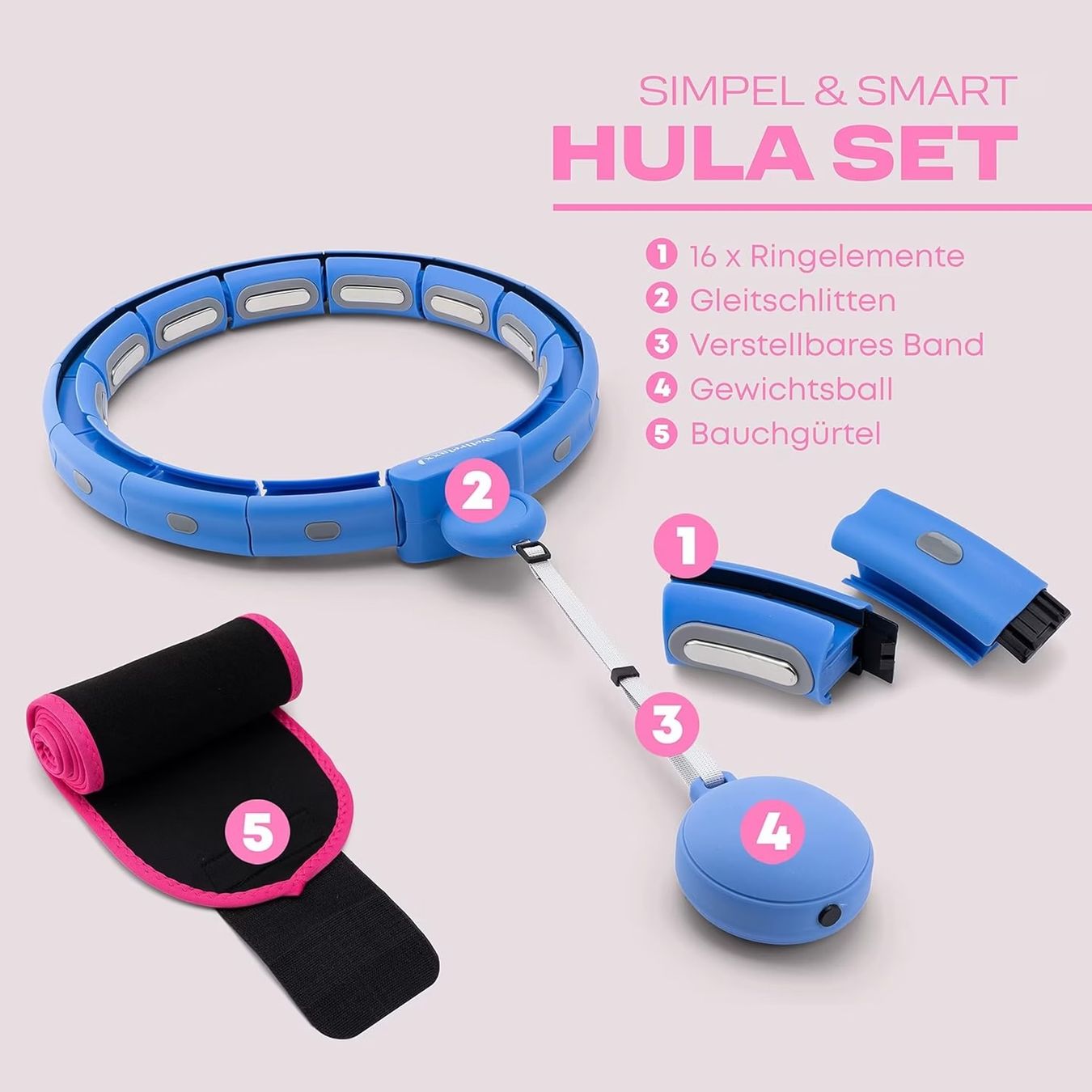 Hometrainer: Smart Hula Hoop mit Gewichtskugel – Nuovo (secondo la descrizione) da Bauma venduto da duj_9dsw 6