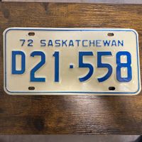 🇨🇦 1972 Vintage Autonummer - Saskatchewan D21-558 - Kanada
