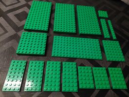 Div. Legoplatten grün
