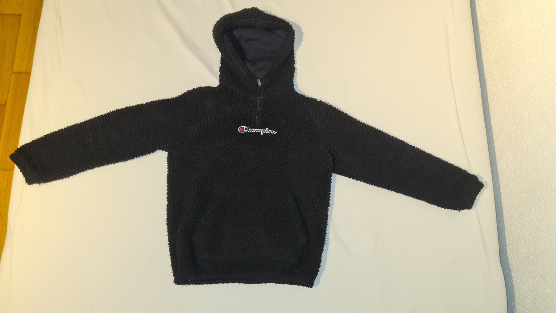 Giacche: Champion Teddy-Fleece Pullover, schwarz, 154, – Usato da Rorschacherberg venduto da Reselling_page
