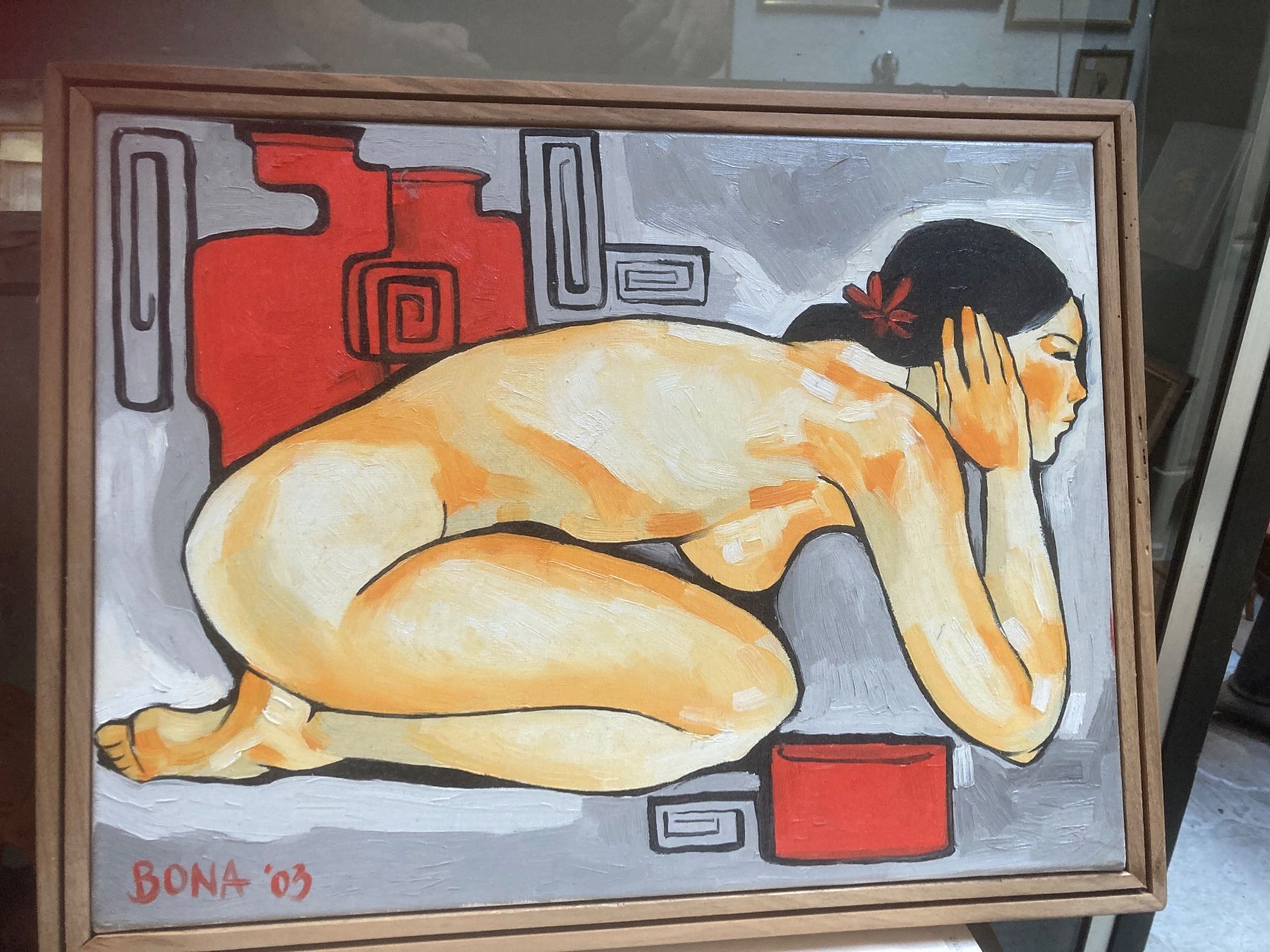 Gemälde: Junge Frau  auf Leinwand – Gebraucht aus zürich von papalapa