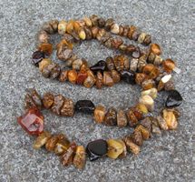 ♥ HERREN KETTE / Baltischer Bernstein / SELTENE FARBE ♥