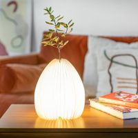 Gemütliche LED Tischleuchte in Holzoptik, neuwertig!