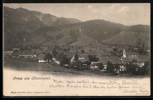 Ansichtskarten: AK Blumenstein, Teilansicht, 1907 – Gebraucht aus Berlin von bartko-reher