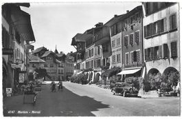4747   Murten  -  Morat    (belebt Oldtimer u. 2 Radfahrer)