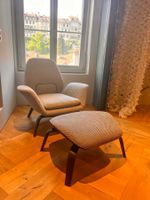 Minotti Sessel mit Hocker