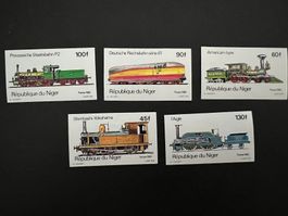 NIGER 1980 Eisenbahn Satz ungezähnt ** (B904)