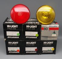8 farbige Flutlicht Spotlampen PAR 38 Flood E27