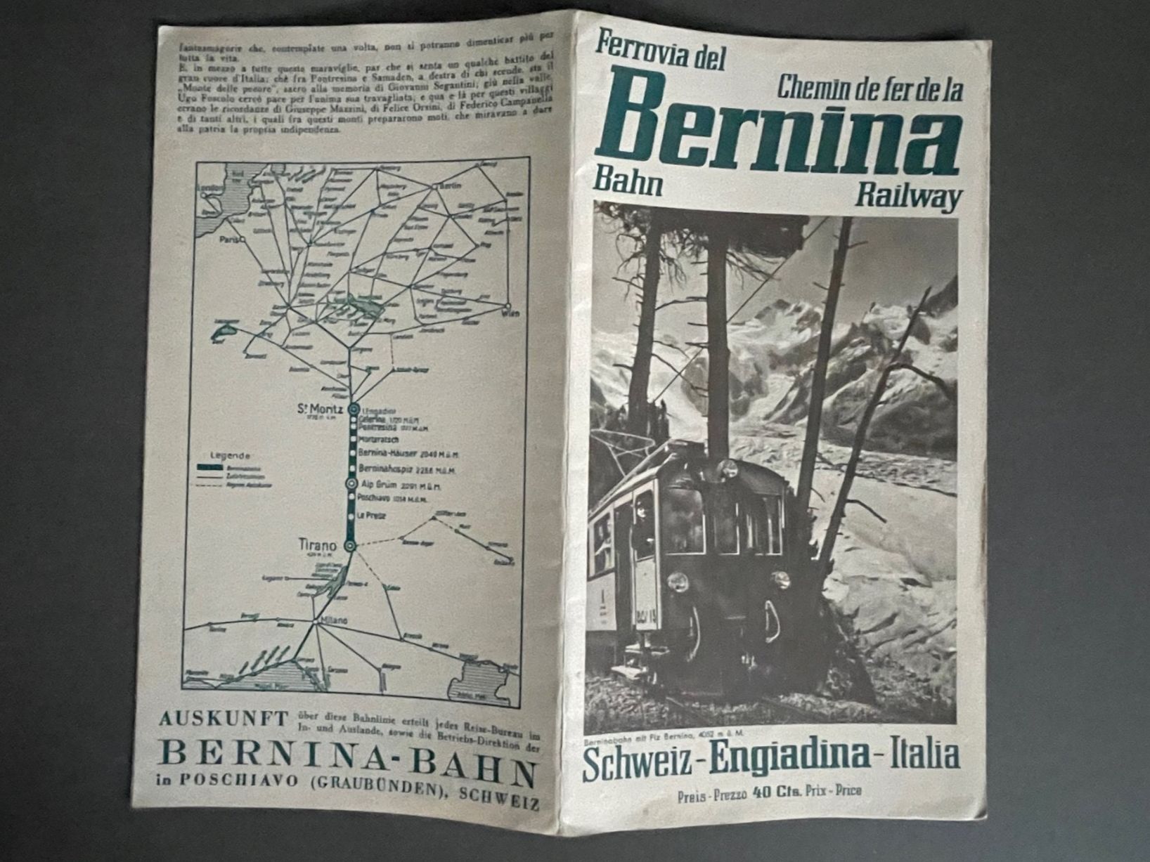 Documents: Bernina-Bahn Engadin / Eisenbahn St. Moritz Poschiavo – D'occasion à Luzern par oh_08