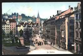 St. Gallen, Strassenpartie aus der Vogel