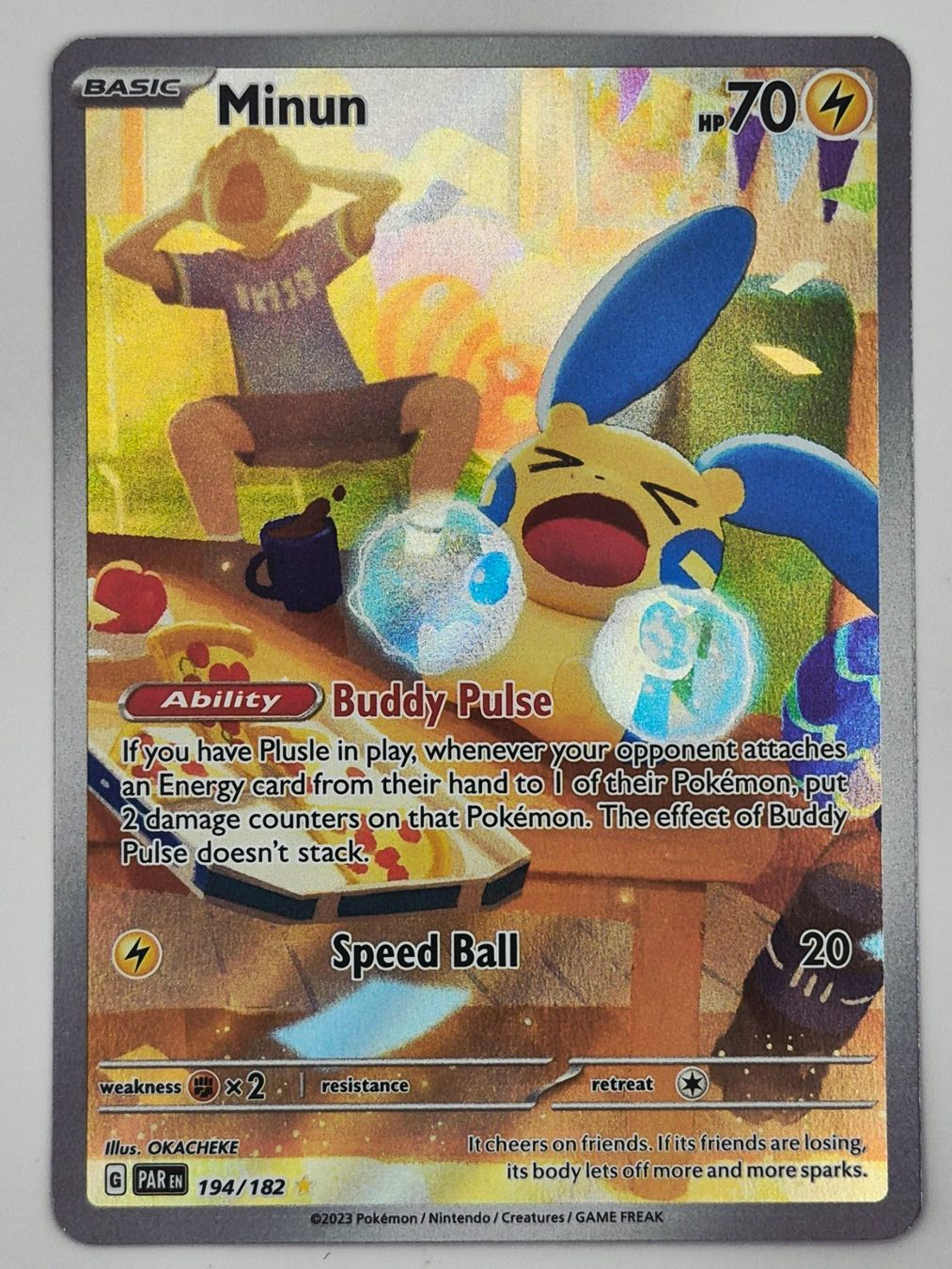 Pokémon Sammelbilder & Trading cards: Minun / Paradoxrift / PAR 194 – Neu (gemäss Beschreibung) aus Arni AG von PokemonCardsStore