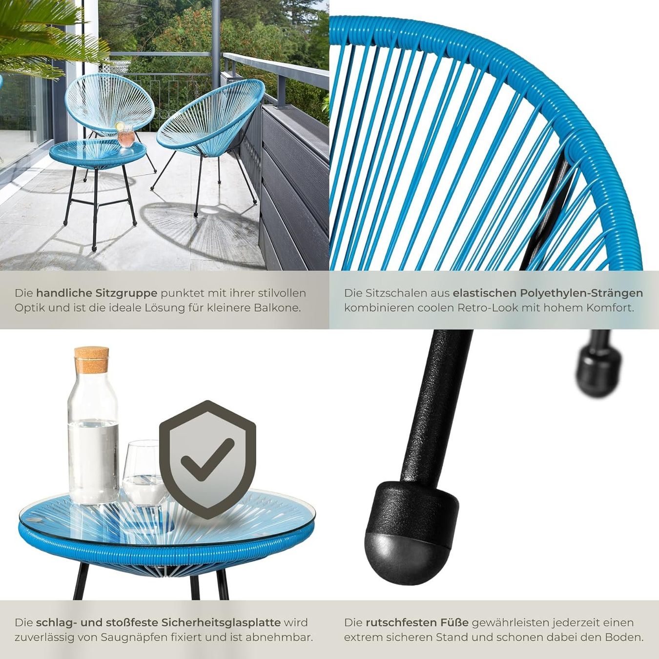 Set di tavolo e panche: Bestelltisch, Gartenstühle, 3-teilig – Nuovo (secondo la descrizione) da Pieterlen venduto da Plasticbox 2