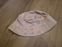 Kinder Sonnenhut rosa mit Schmetterlingen Grösse 50cm