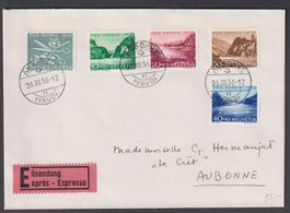 Pro Patria Serie1956: Gestempelt: Aubonne 26.Xll.56