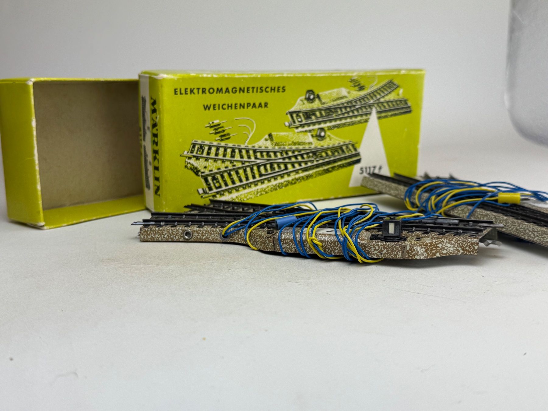 Märklin Modellini di ferrovie: EB-  Märklin zwei geschaltete Weichen – Usato da Elm venduto da Wikmtz